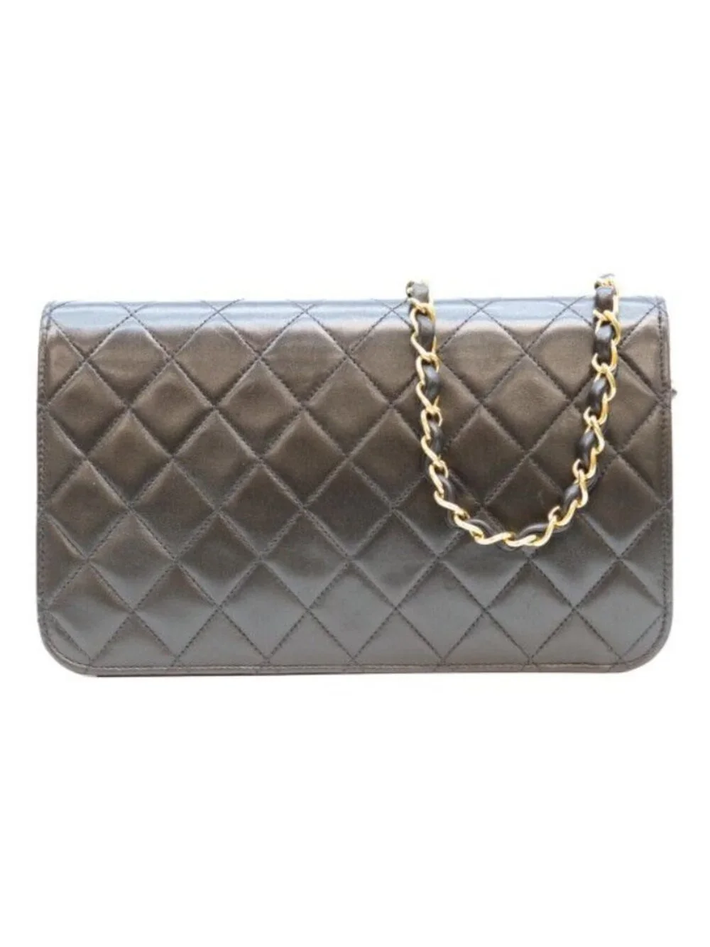 Chanel Black Lamb Full Flap Push Lock Quilted 23